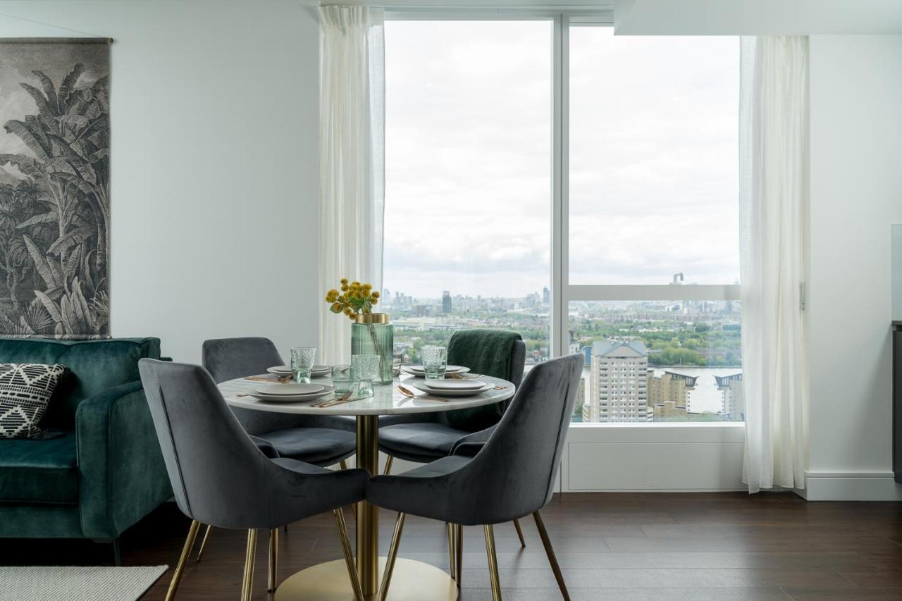 לונדון Luxurious Spacious 2Bed Suites Skyline River Views By Canary Wharf מראה חיצוני תמונה