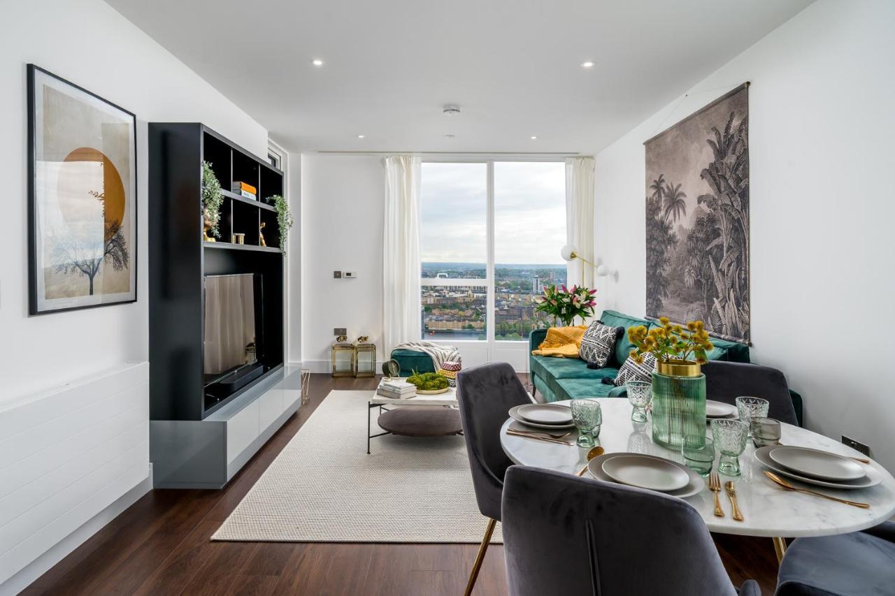 לונדון Luxurious Spacious 2Bed Suites Skyline River Views By Canary Wharf מראה חיצוני תמונה