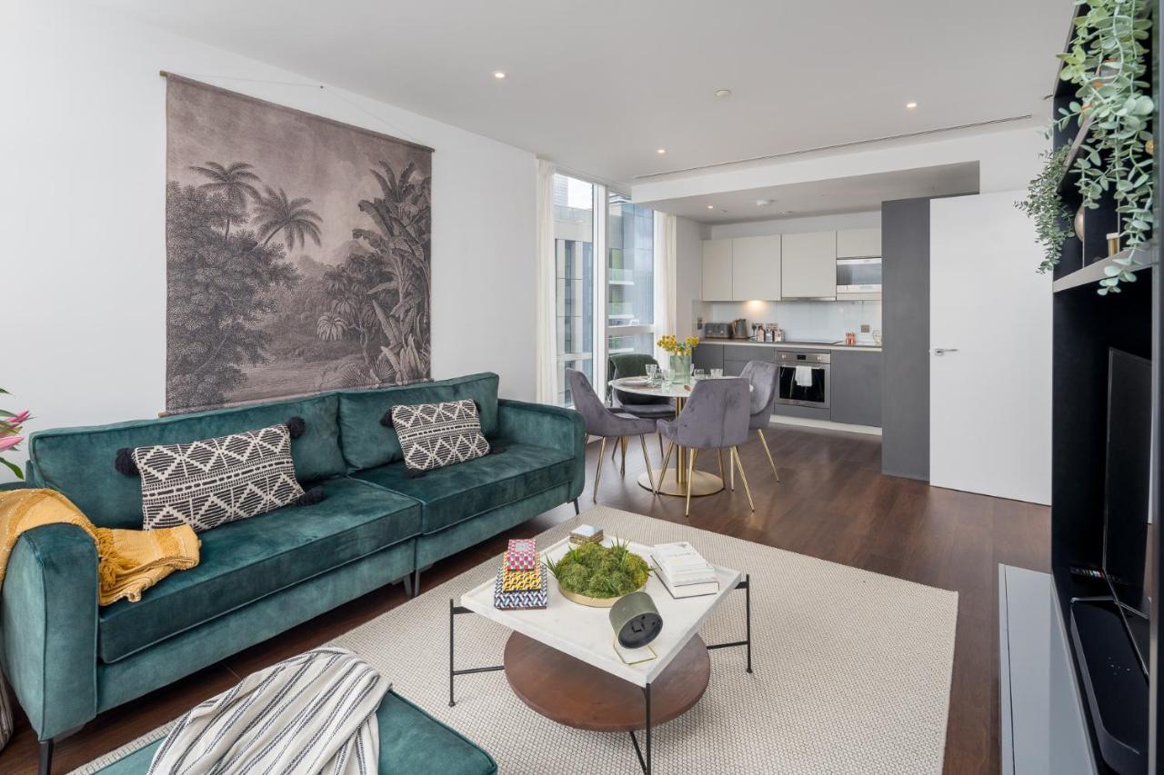 לונדון Luxurious Spacious 2Bed Suites Skyline River Views By Canary Wharf מראה חיצוני תמונה