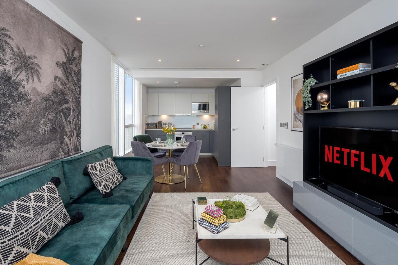 לונדון Luxurious Spacious 2Bed Suites Skyline River Views By Canary Wharf מראה חיצוני תמונה