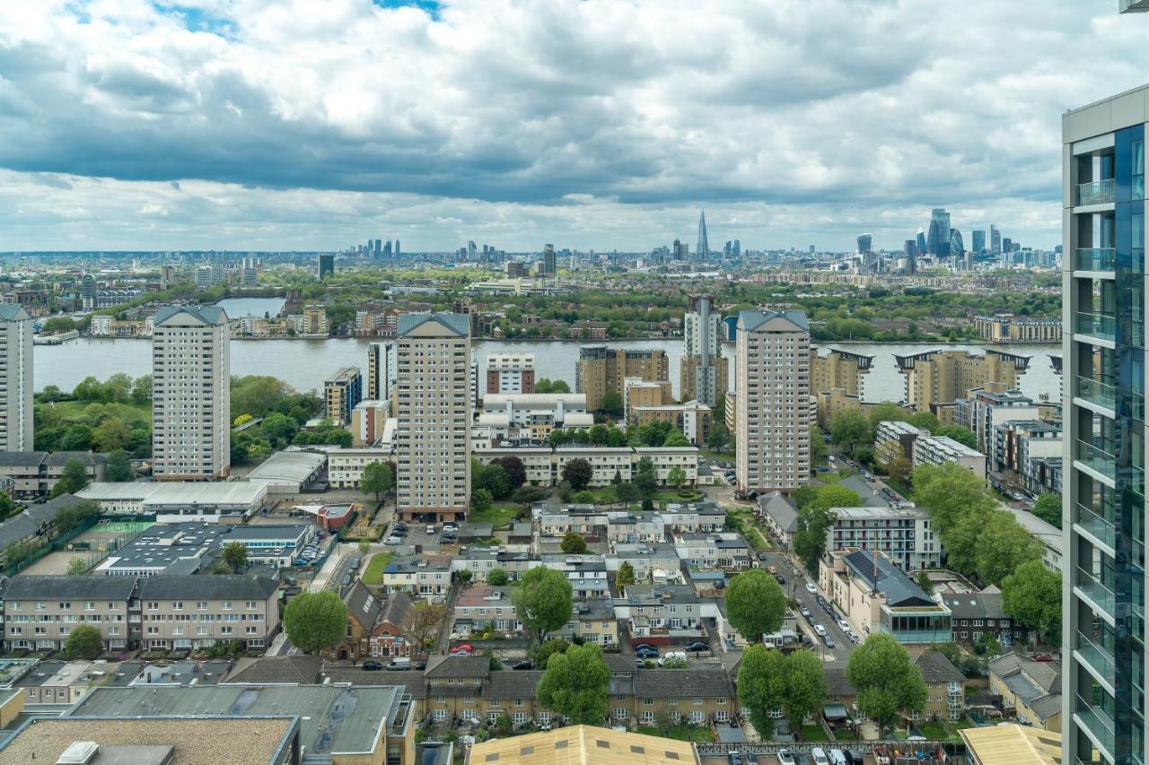 לונדון Luxurious Spacious 2Bed Suites Skyline River Views By Canary Wharf מראה חיצוני תמונה