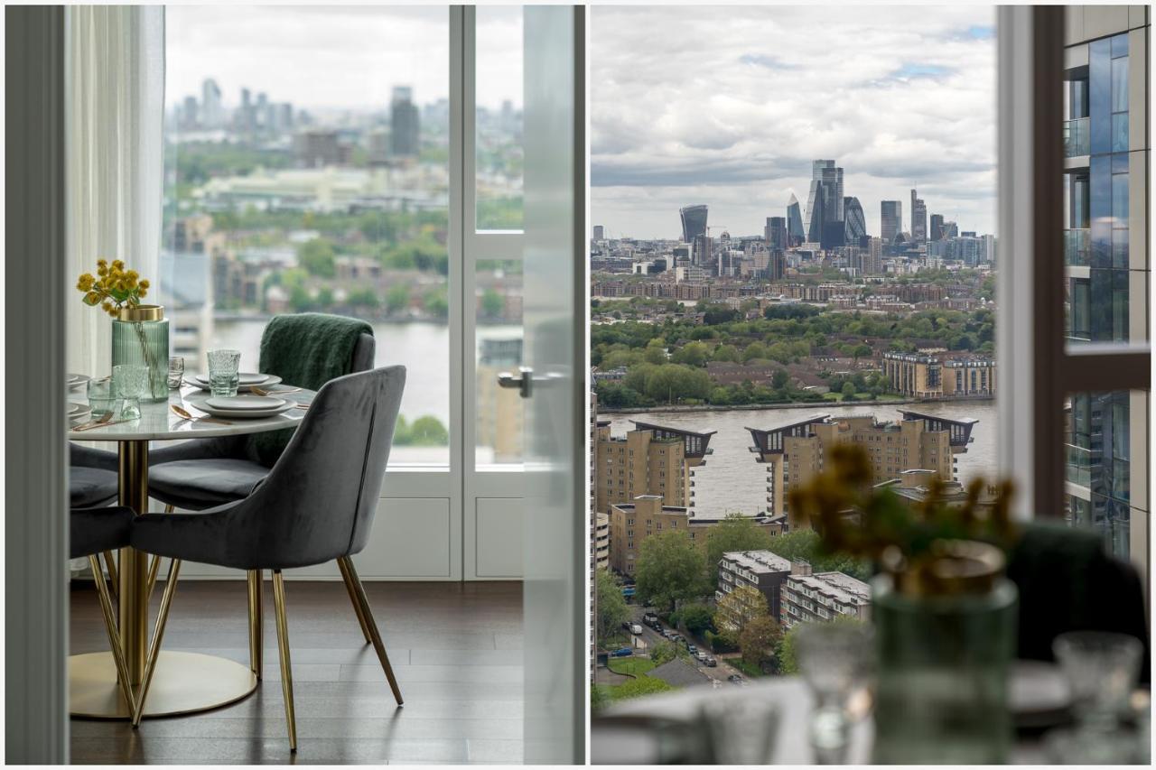 לונדון Luxurious Spacious 2Bed Suites Skyline River Views By Canary Wharf מראה חיצוני תמונה