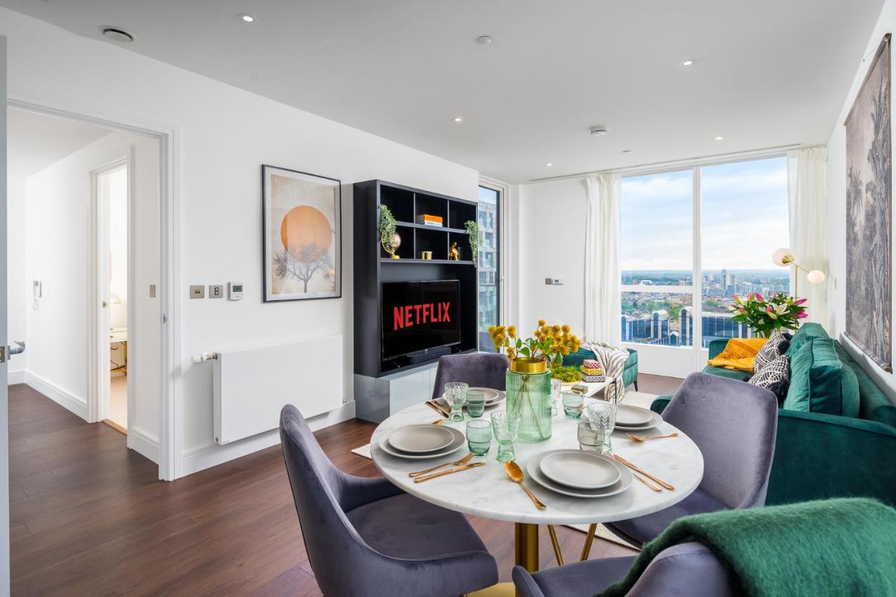 לונדון Luxurious Spacious 2Bed Suites Skyline River Views By Canary Wharf מראה חיצוני תמונה